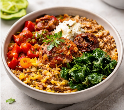 Slow-Cooked Beef & Fregola Bowl