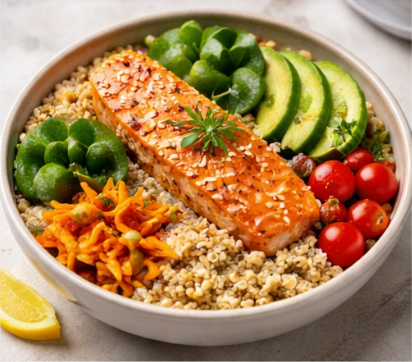 Oven-Baked Salmon Bowl