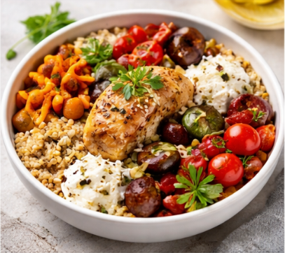 Mediterranean Vegetarian Protein Bowl