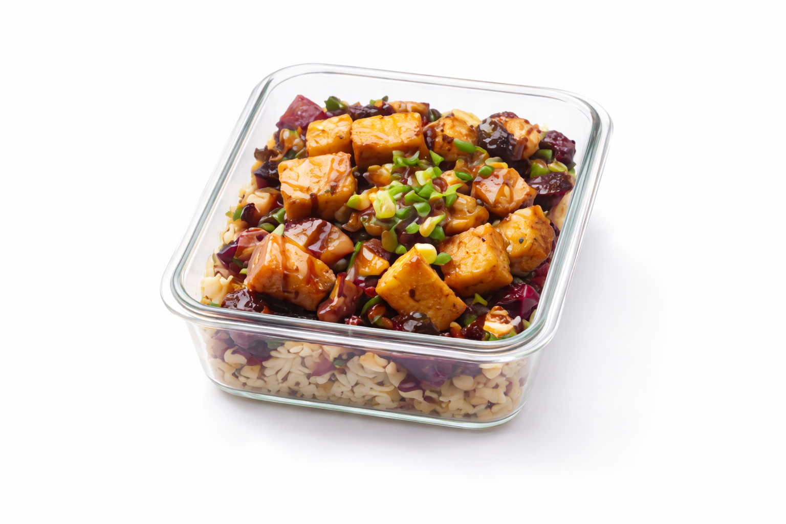 Smoky Balsamic BBQ Tofu Rice